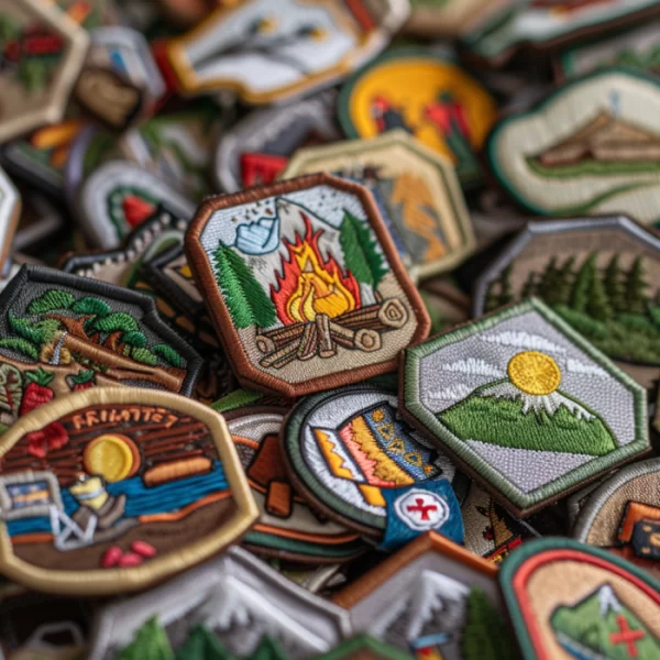 assorted embroidered badges