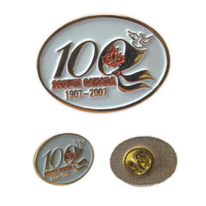 enamel pin with fastener