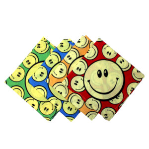 assorted printed smiley face neckers