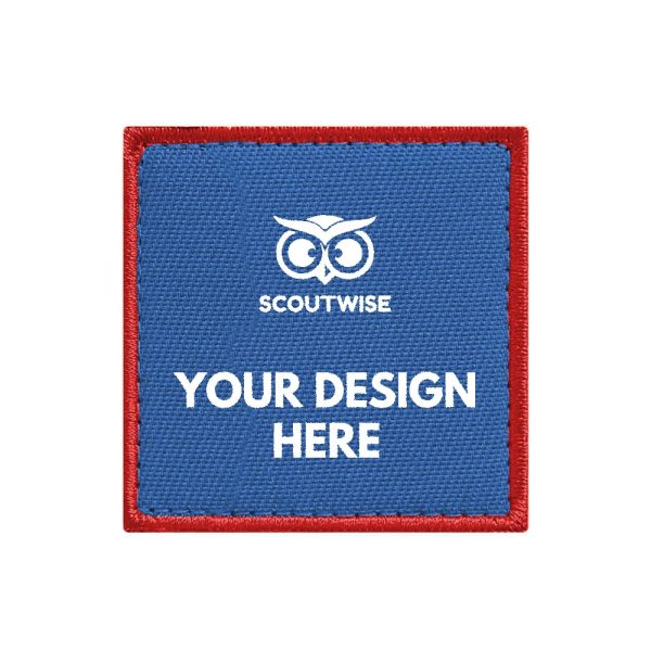 square personalised custom embroidered badge / patch