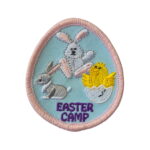 embroidered easter camp scout badge