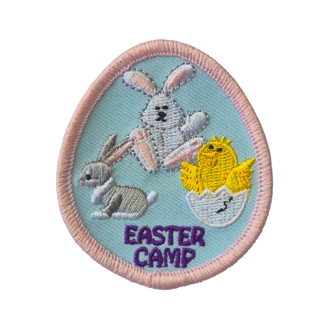embroidered easter camp scout badge