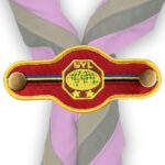 Custom embroidered scout woggles with scout group name